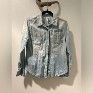 Denim size medium button-down shirt